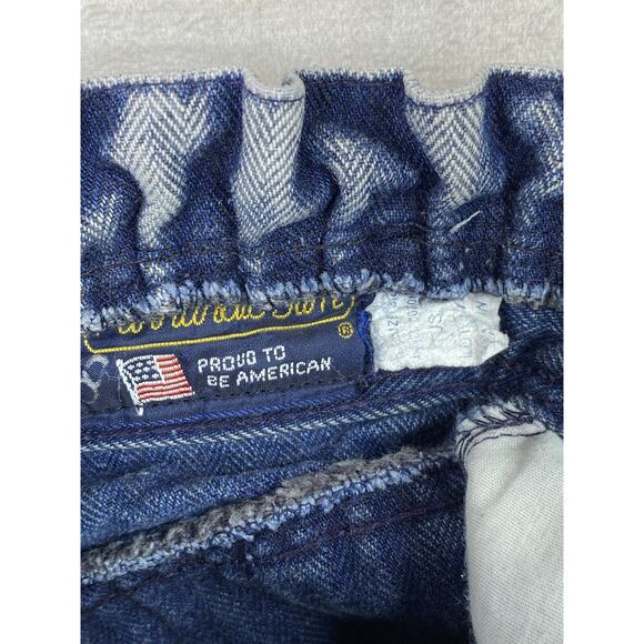Vtg Panhandle Slim Jeans Womens 3/4 Acid Wash Pleated Ruffle Rodeo Cowgirl USA - Picture 12 of 13